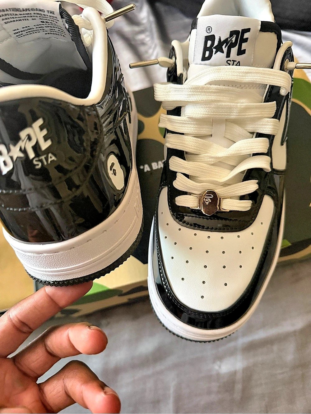 BAPE STA Black & White US 12 New